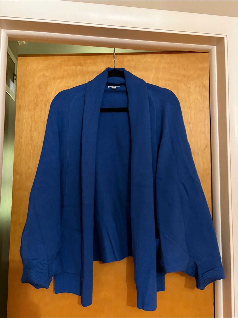 J.Jill Relaxed Open-Front Cardigan Sweater in Royal Blue
